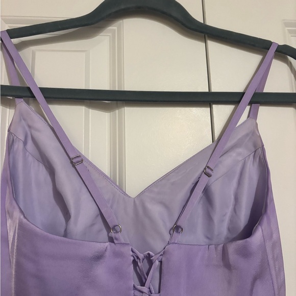 Azazie Light Purple Satin Dress - Picture 5 of 7